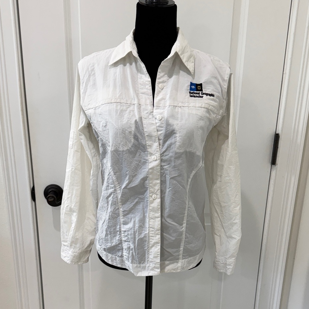 National Geographic White Collared Expedition Shirt